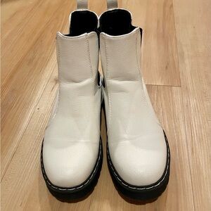 Sincerely Jules White Leather Women's Boots
